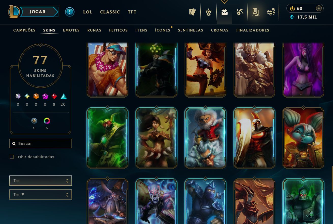 [ACESSO IMEDIATO] Ferro II AFUNDADA 0% WR 77 SKINS