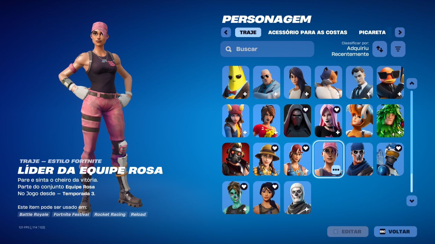 CONTA FORTNITE | 189 SKINS | PASSES ANTIGOS | MUITOS ITENS | CONTA COMPLETA