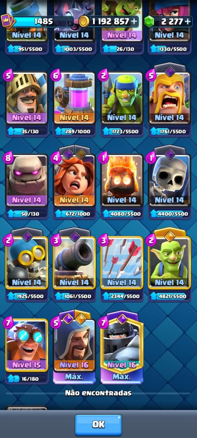 Conta Clash Royale