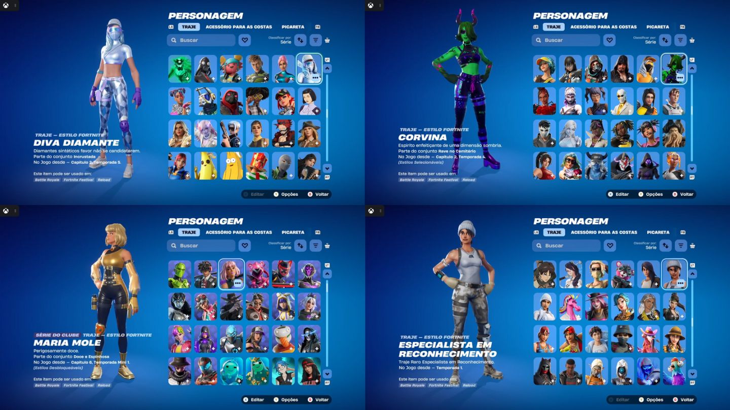 Conta Fortnite com Salve o Mundo Fundador + 613 Skins, Full Acesso