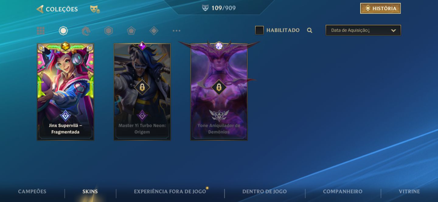 CONTA WILD RIFT GRÃO MESTRE NOVA TEMPORADA 8 SKINS MITICAS