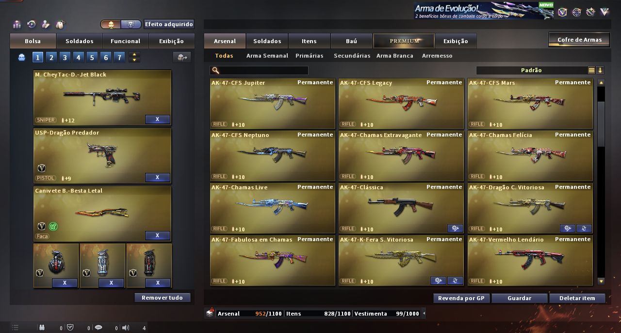 CONTA CROSSFIRE 01 DO SITE COM MUITOS ITENS RAROS E PERFEITA EM TODOS OS MODOS!