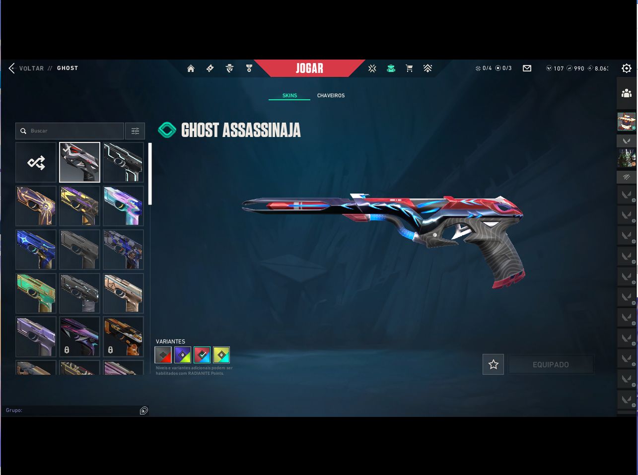CONTA VALORANT PEAK IMO 3 COM SKINS , Imortal 1 passado, 840 gastos, dono unico