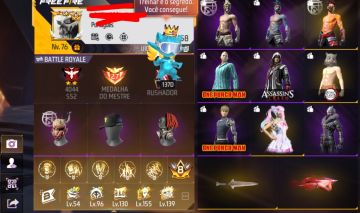 Conta de Free fire cheia de passes antigos e muito gemada ! Super segura