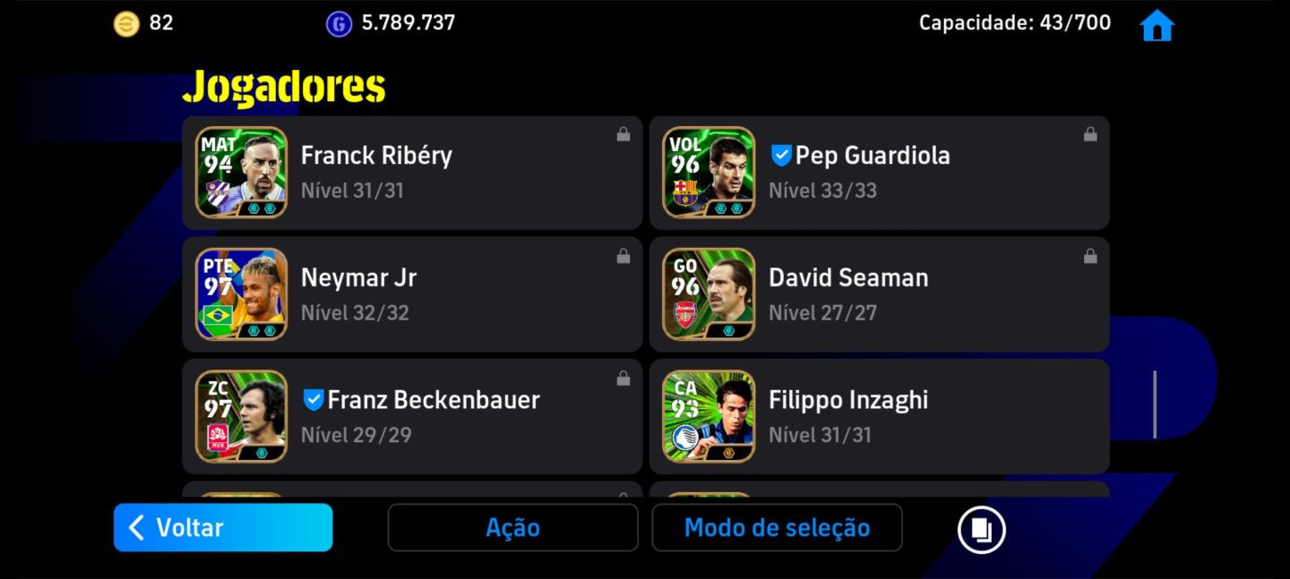 Conta Topzinha Efootball Mobile