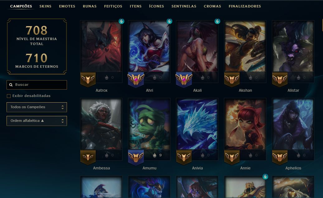Conta LOL - 354 skins - +140 campeões habilitados- Full acesso - 107k EA - 74 Rp