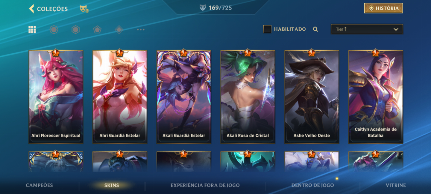 CONTA WILD RIFT(176 SKINS, INCLUINDO PASSES E SKINS MÍTICAS)