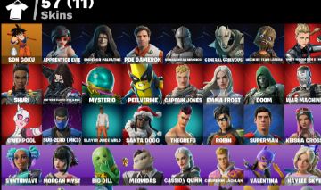 CONTA FORTNITE 57 SKINS GOKU