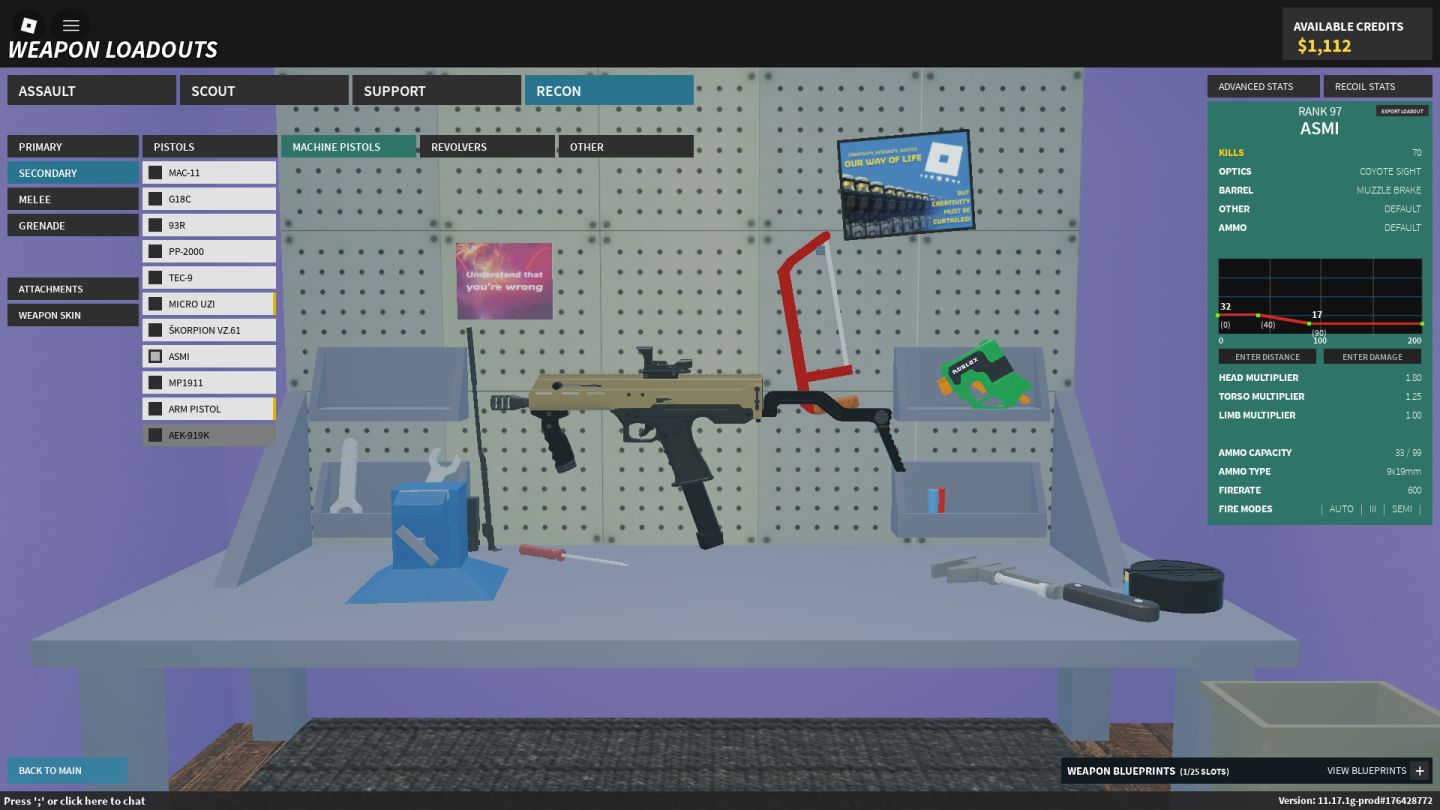 CONTA DE PHANTOM FORCES RANK 117, COM ALGUNS PREBUYS! 11K DE ROBUX GASTO NA ACC!