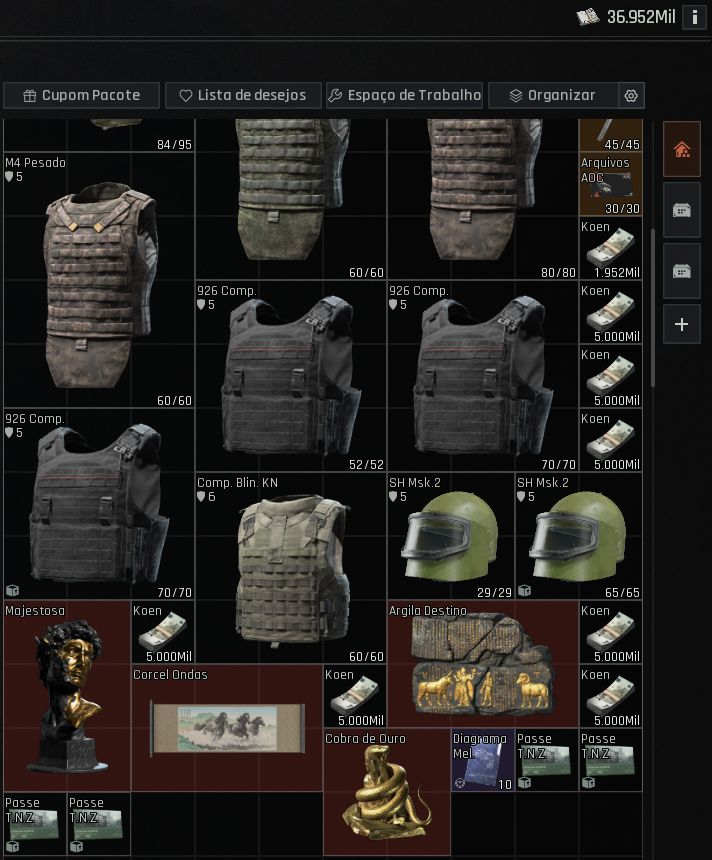 CONTA ARENA BREAKOUT PC - 50M STASH E 36M em KOENS