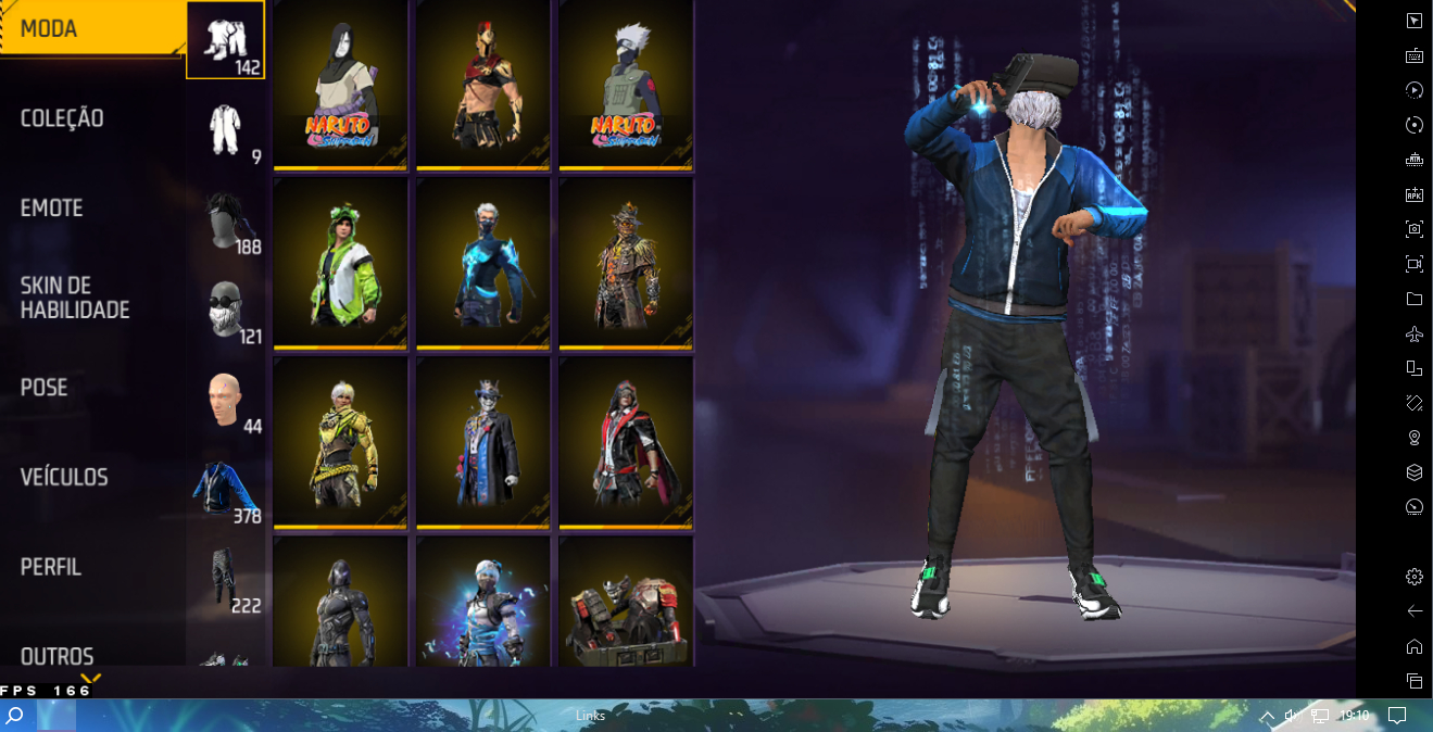 Conta de free fire LVL 66 e +8K likes