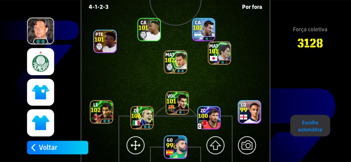 Conta eFootbal - 3100+ Força