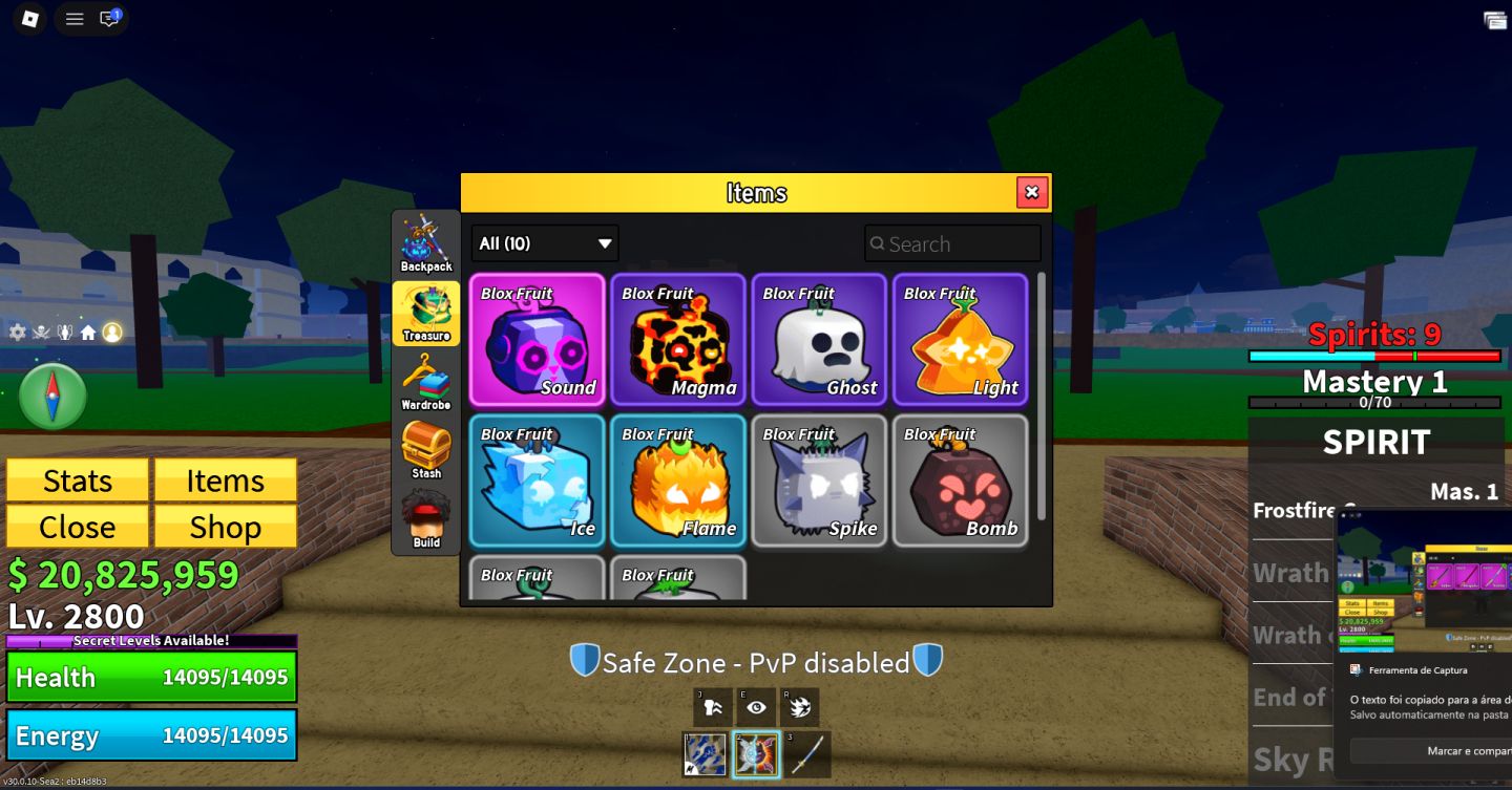 Conta de blox fruits Starter Com Spirit E godhuman