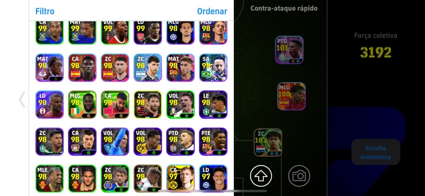 CONTA EFOOTBALL COM NEYMAR TRIO MSN 107, SUAREZ DO TRIO E E CIA