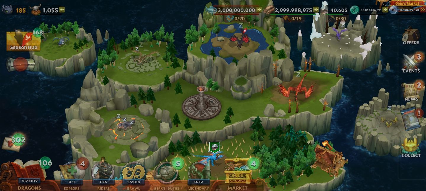 [IOS][ANDROID] Dragões: A Ascenção de Berk (Rise of Berk), Recursos +Dragões 185