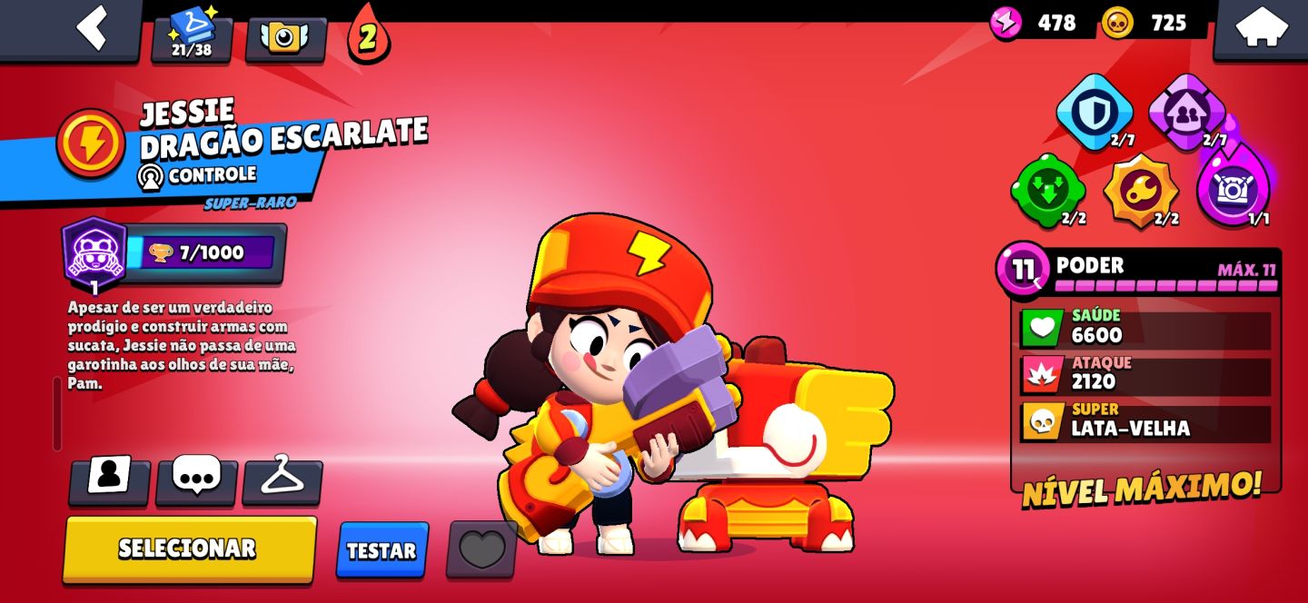 CONTA DE BRAWL STARS COM 3 SKIN RARAS