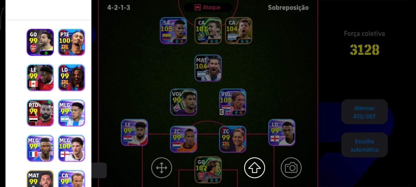CONTA DE EFOOTBALL:LUKA MODRIC JAMEZ RODRIGUEZ E ETC