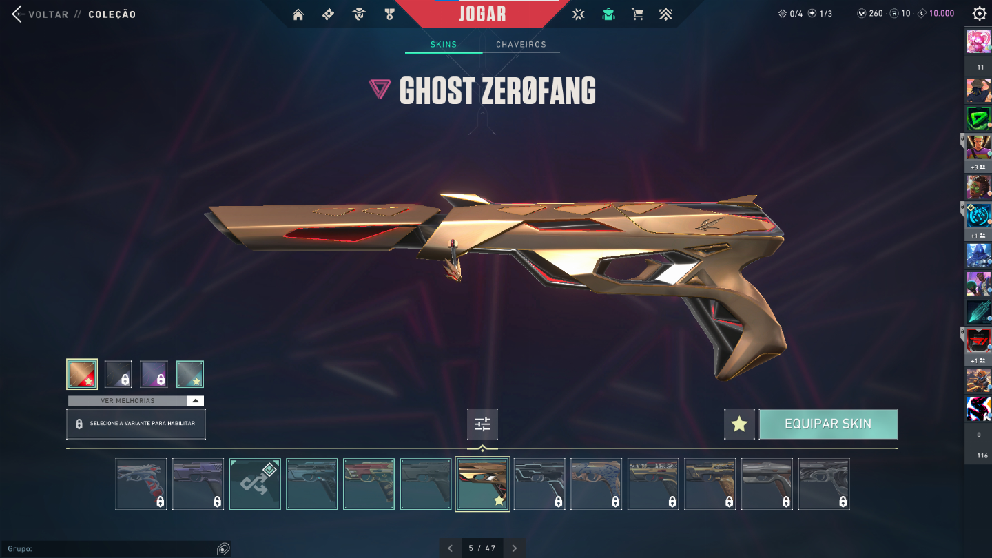 Conta de Valorant com diversas skins