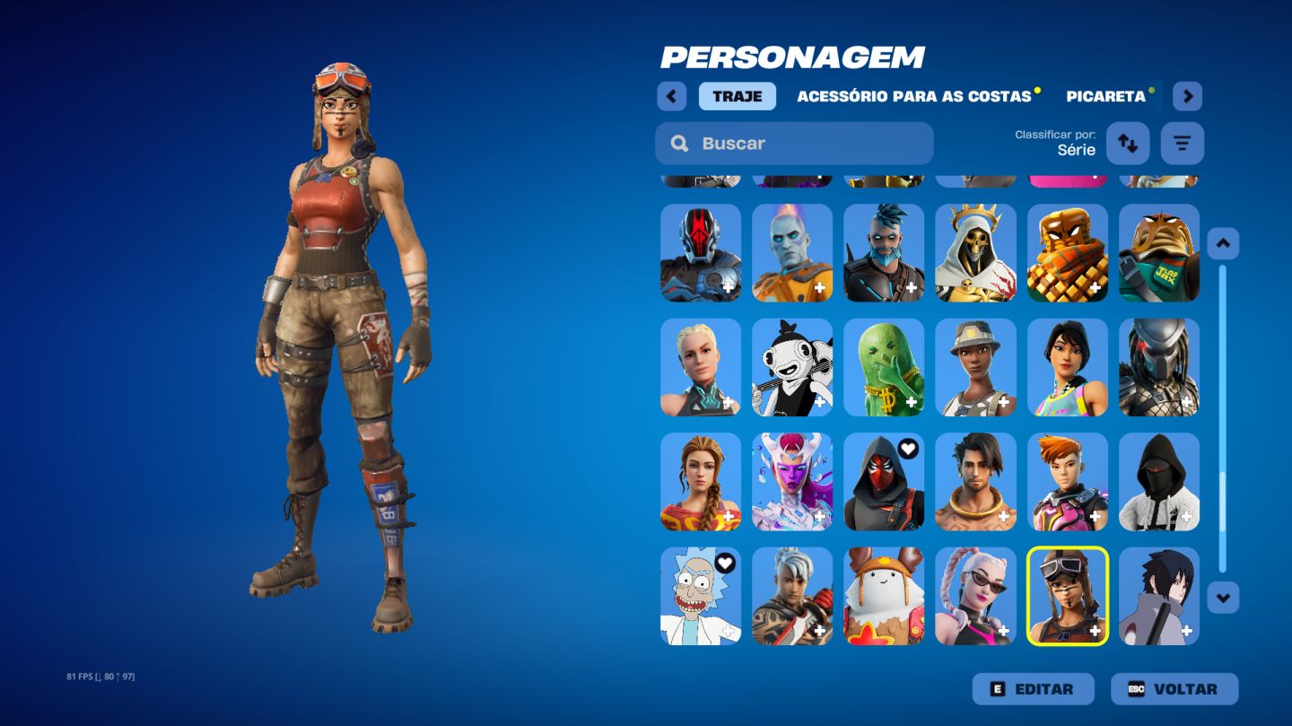 CONTA DE FORTNITE ANTIGA COM RENEGADE RAIDER