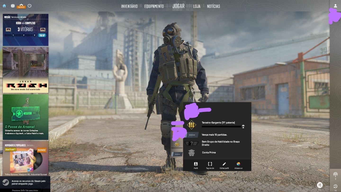 CONTAS DE CS2 PRIME + PREMIER LIBERADO