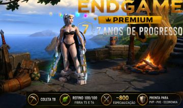 ALBION CONTA ENDGAME 7 ANOS | COM PREMIUM | PRATA 90M | MUITAS SKINS RARAS!!