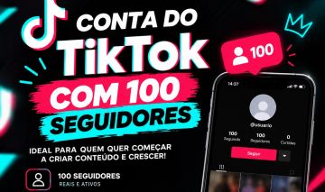 Conta tik tok com 100 seguidores