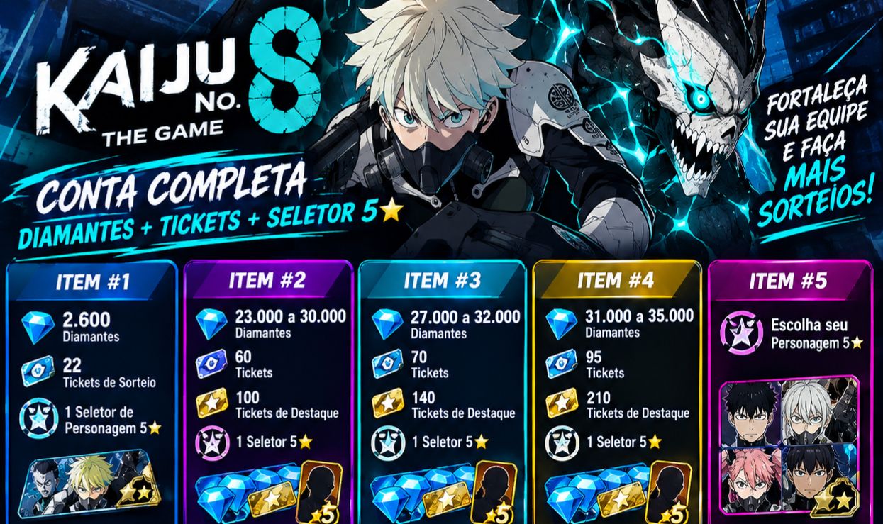 CONTAS Kaiju No 8 The Game 31.000+ diamantes