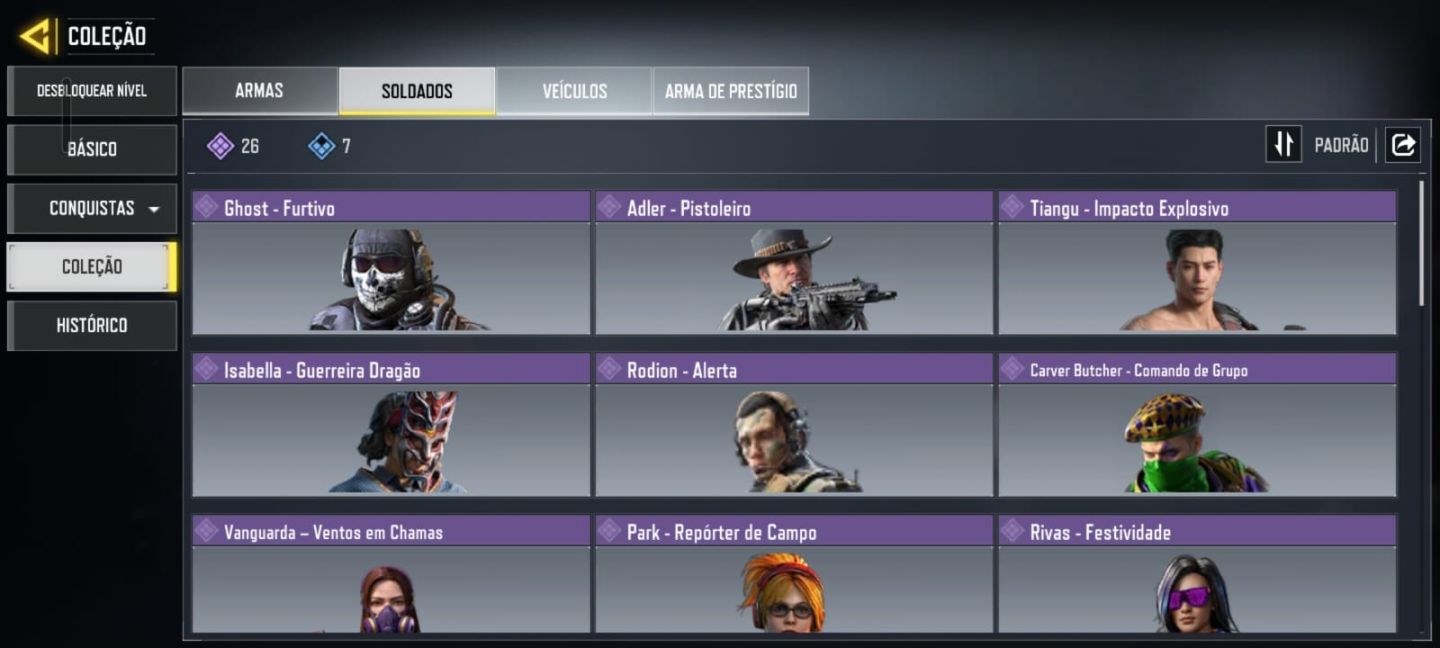 CONTA COMPLETA CALL OF DUTY: MOBILE