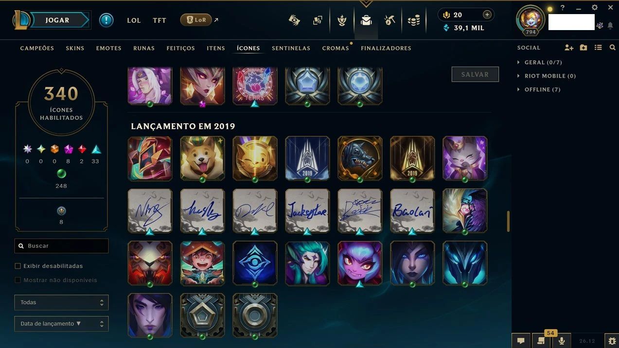 Acc de Lol - Lvl 794 - Conta de 2011! Muitas Coisas Antigas!