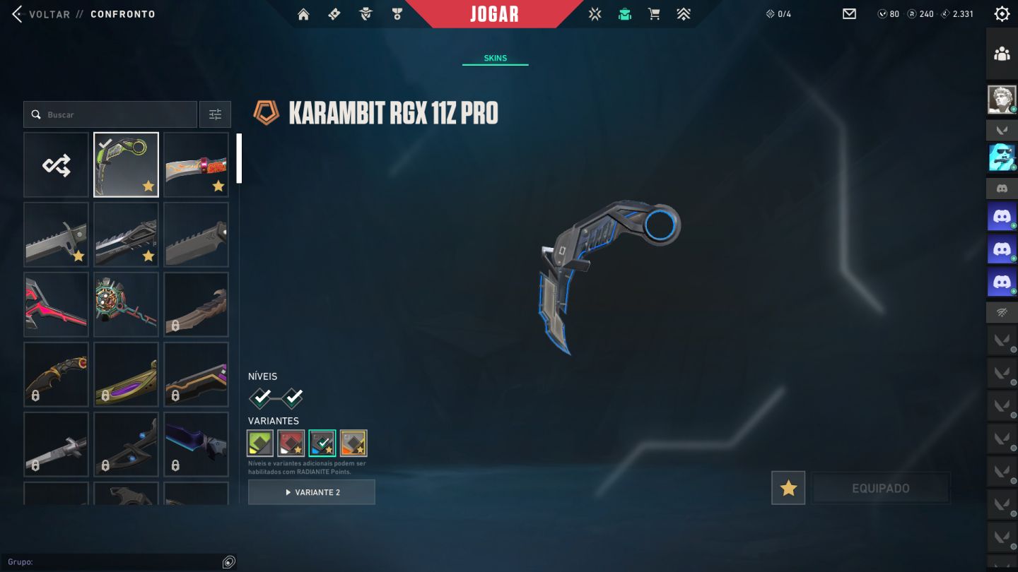 CONTA VALORANT FULL ACESSO Vandal Champions 2023, Reconhecimento e Karambit RGX.