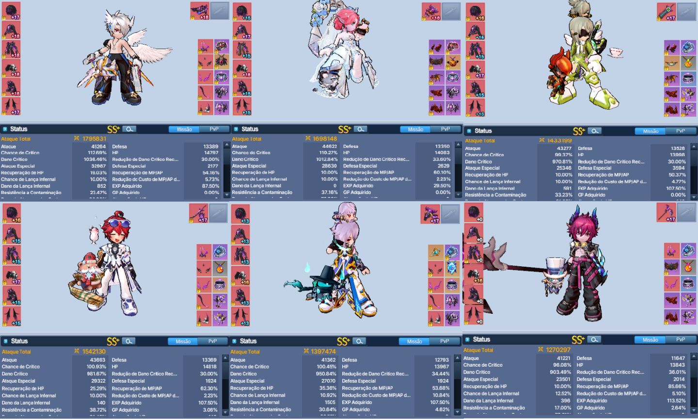 CONTA GRAND CHASE CLASSIC ENDGAME 20 CHAR 1M ++