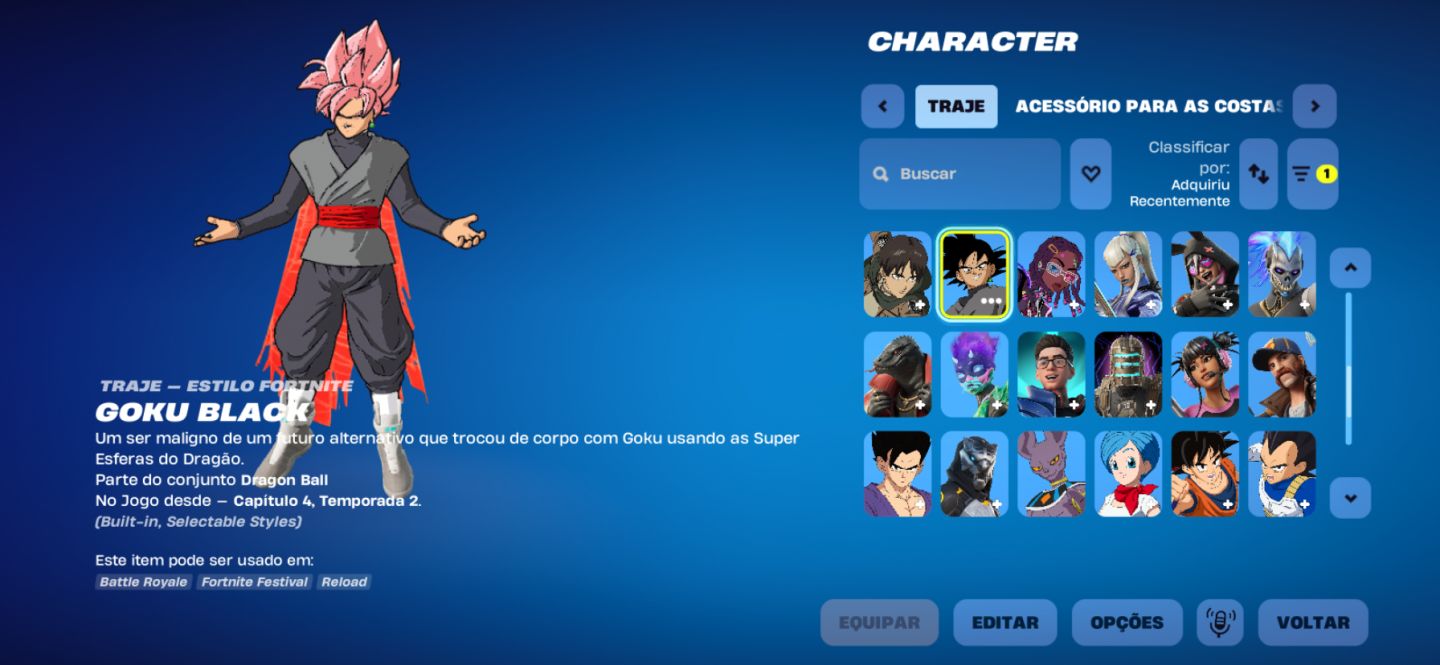 CONTA FORTNITE COM BASTANTE ITENS EXCLUSIVOS