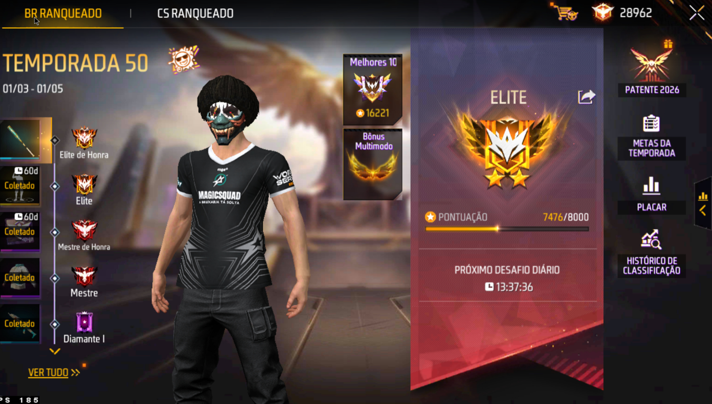UP DE CONTAS DE FF (CS E RANKED)