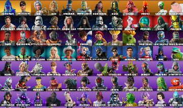 Conta braba com várias skins e emotes q n voltam ( + Emote Raro do Cantor David)