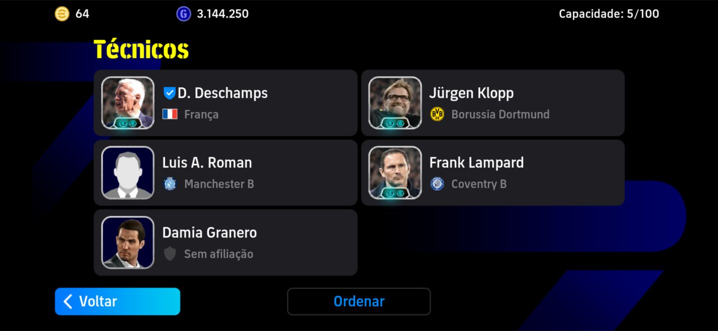 Conta efootball com del pierro, Neymar e zola blitz curler. 3209 de força