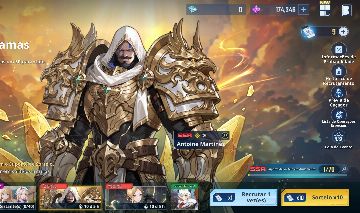 Conta solo leveling Nv.100, categoria de batalha 82. +174.346 núcleos mágicos