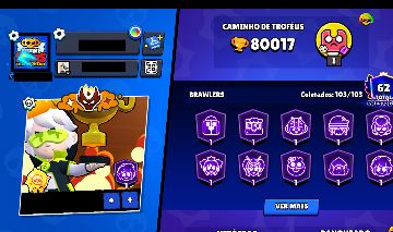 CONTA ANTIGA DE BRAWL STARS (2019) COM MESTRE