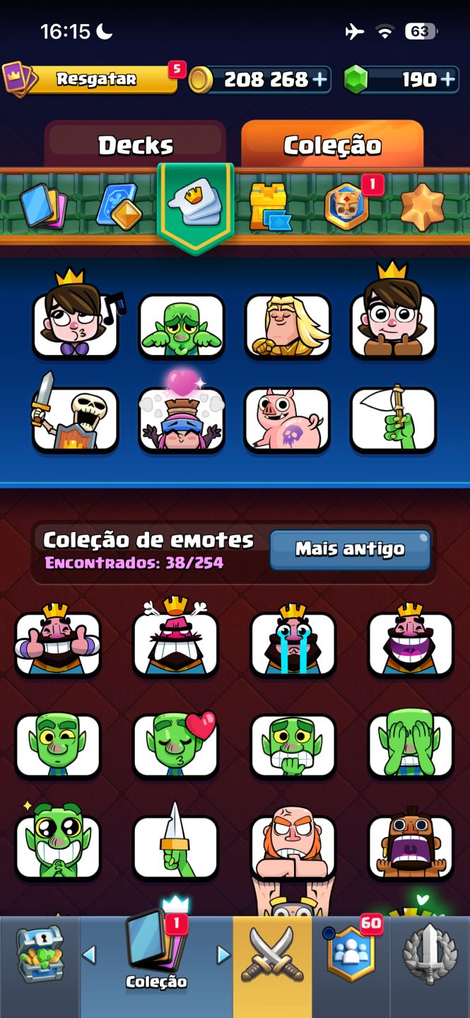 Conta de Braw com 21k de troféus e dois Passes e uma conta de clash arena 19
