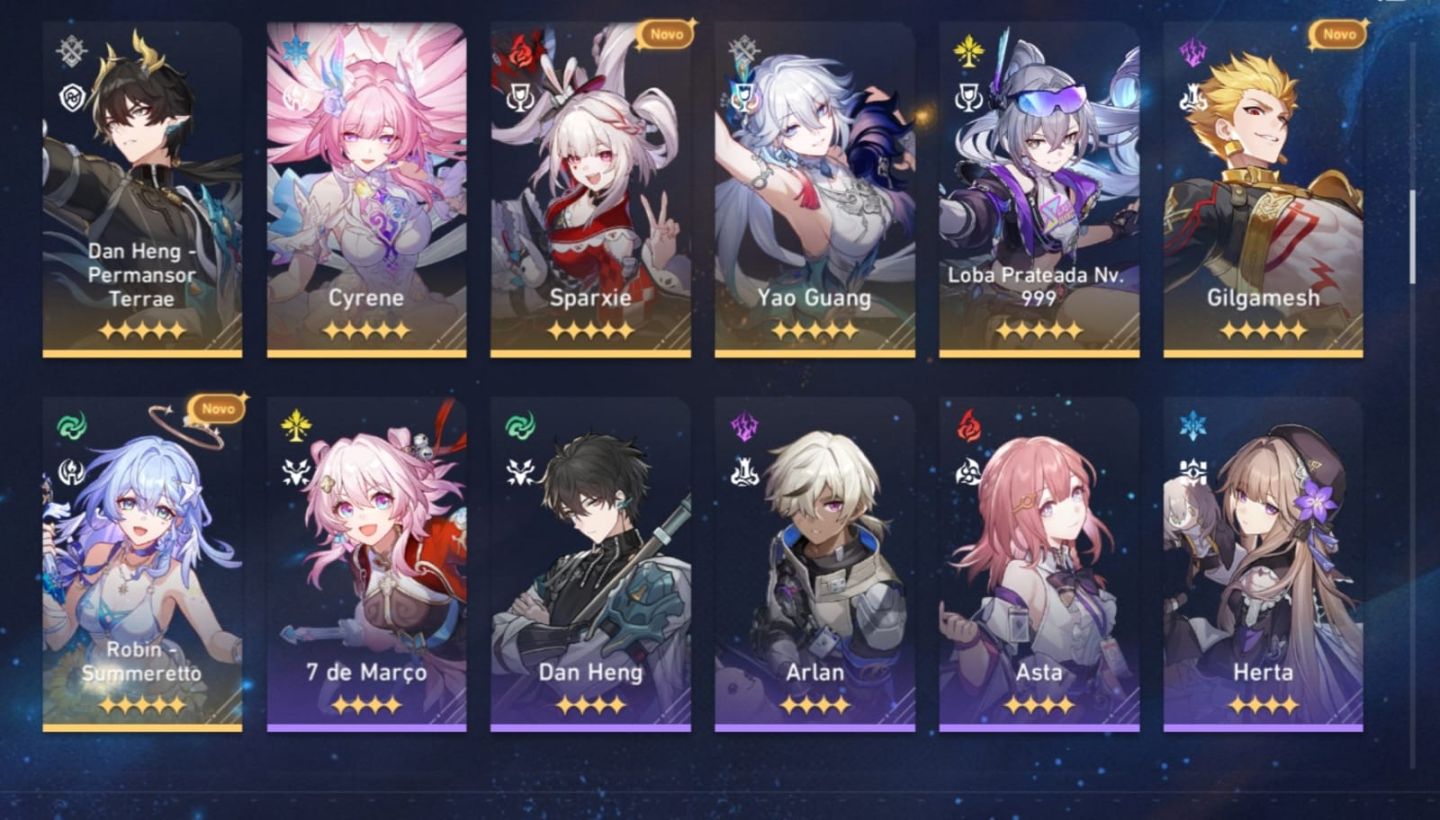 Conta hsr MUITO BOA, cyreneE4+BIS/hyacineE1+BIS/(MAIS HERDEIROS)time loba NV.999