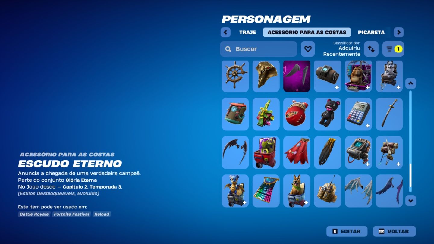 Conta Fortnite com varios personagens lendarios