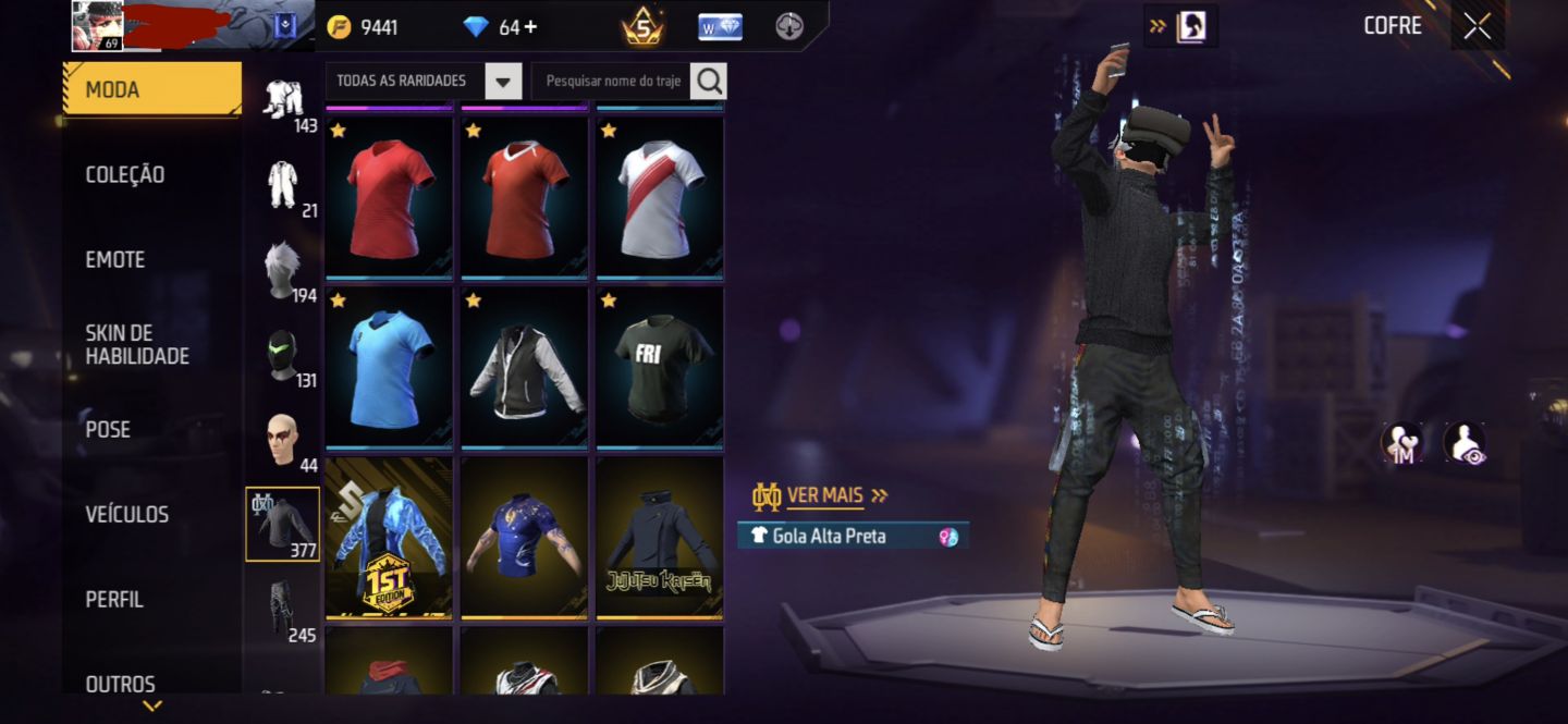 CONTA FREE FIRE ANTIGA - COM 5 DINOS!