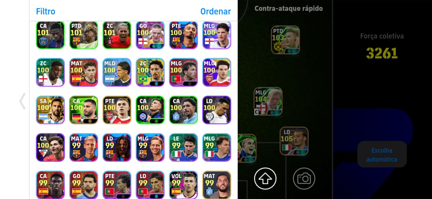 CONTA PREMIUM eFootball OPORTUNIDADE Força total: 3261+