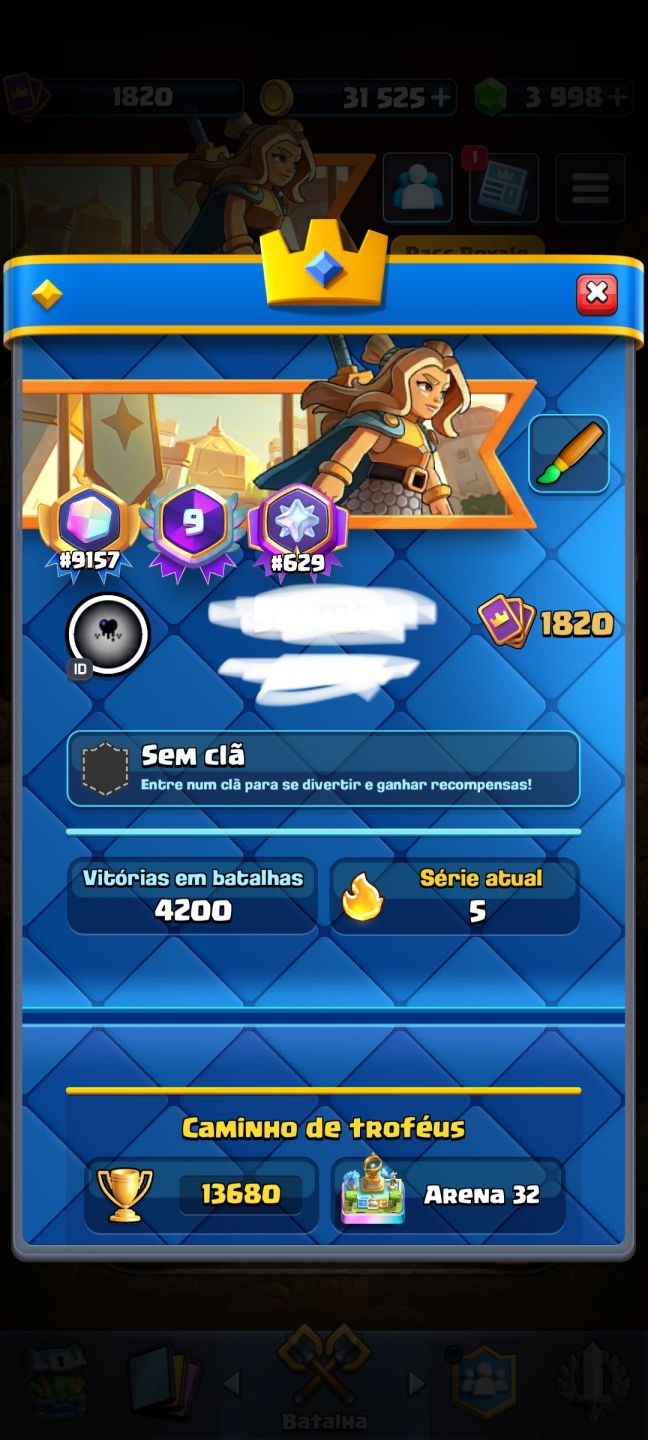 Conta Clash Royale!!!