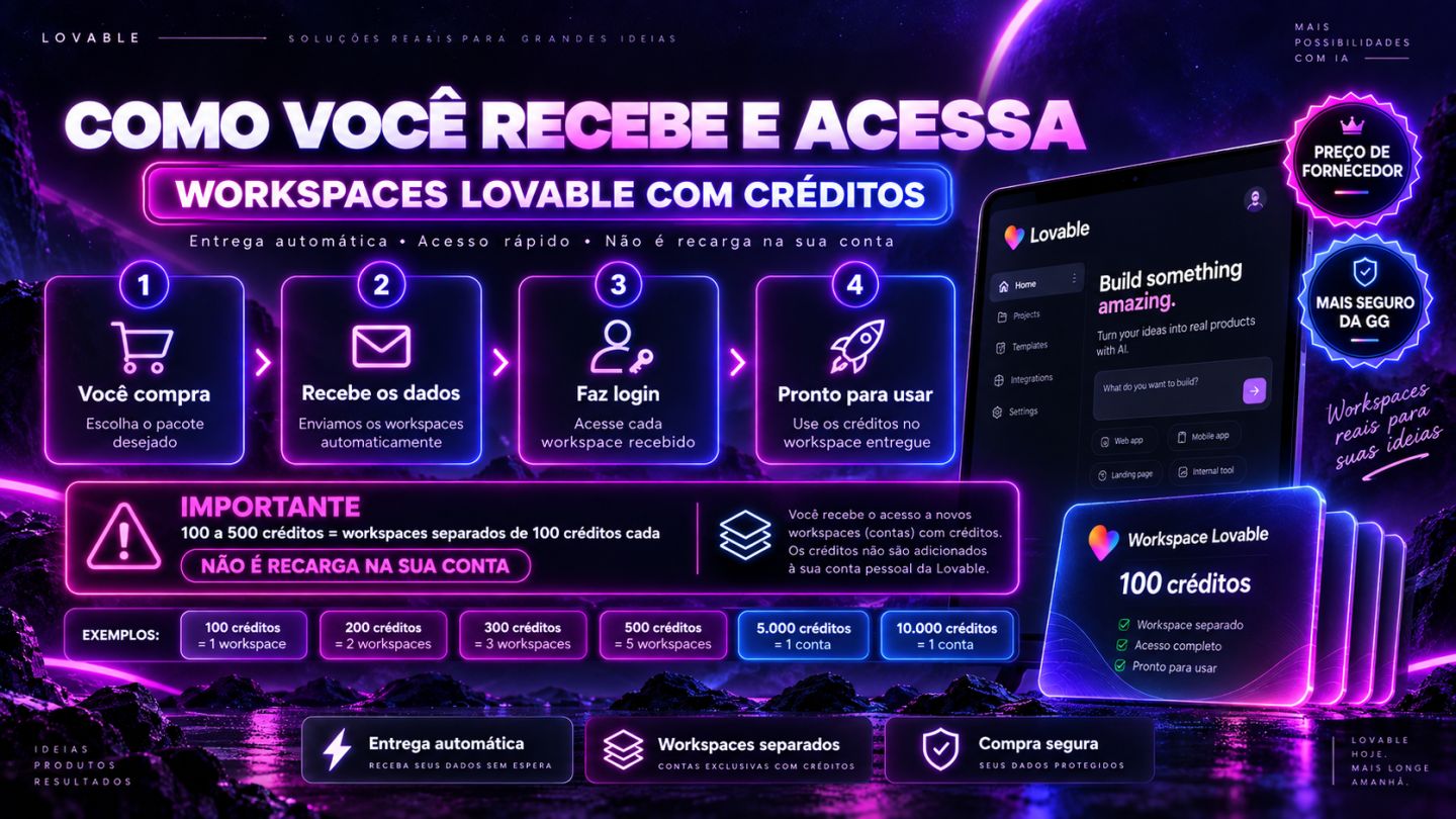 (PROMOÇÃO) CONTA LOVABLE COM CRÉDITOS | ENTREGA AUTOMÁTICA