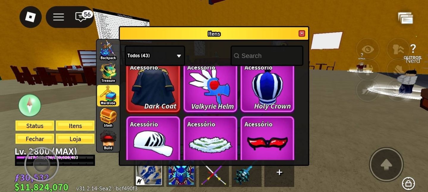 Conta roblox blox fruit