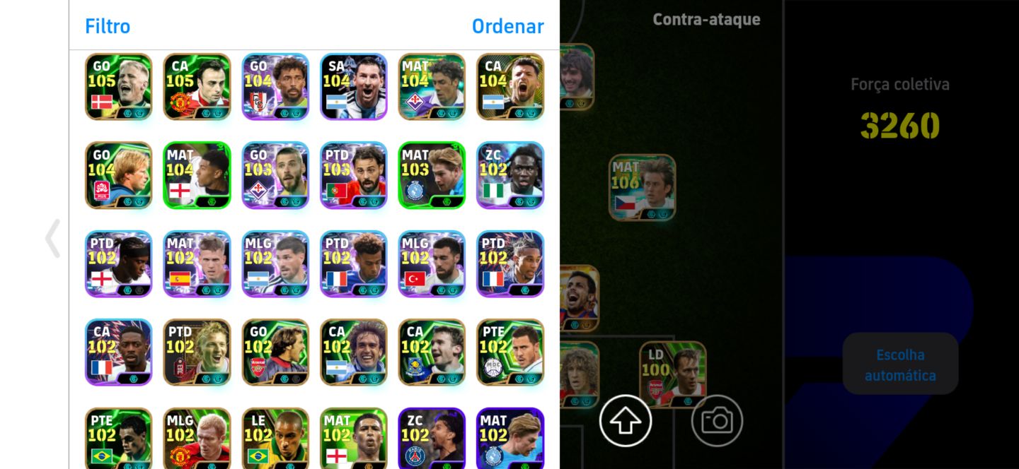 Conta efootball mobile top com uns metas
