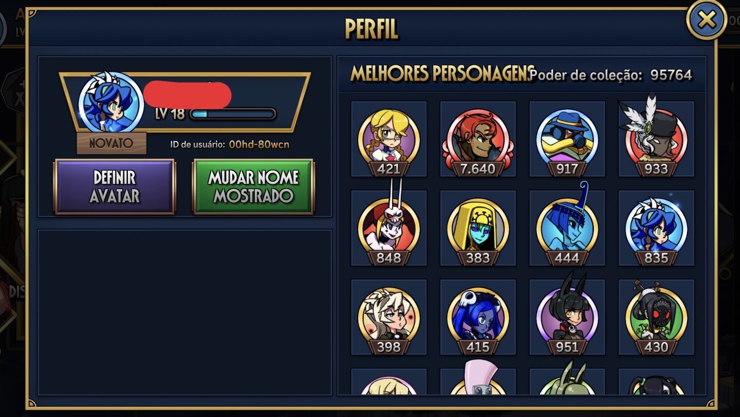 CONTA DE SKULLGIRLS EXTREMAMENTE RARA