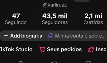 CONTA TIKTOK 43K SEGUIDORES BR + ACESSO POR EMAIL + ALTA VISIBILIDADE