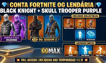 FORTNITE OG LENDARIA | BLACK KNIGHT | SKULL PURPLE | AC/DC | MAKO | FULL AC