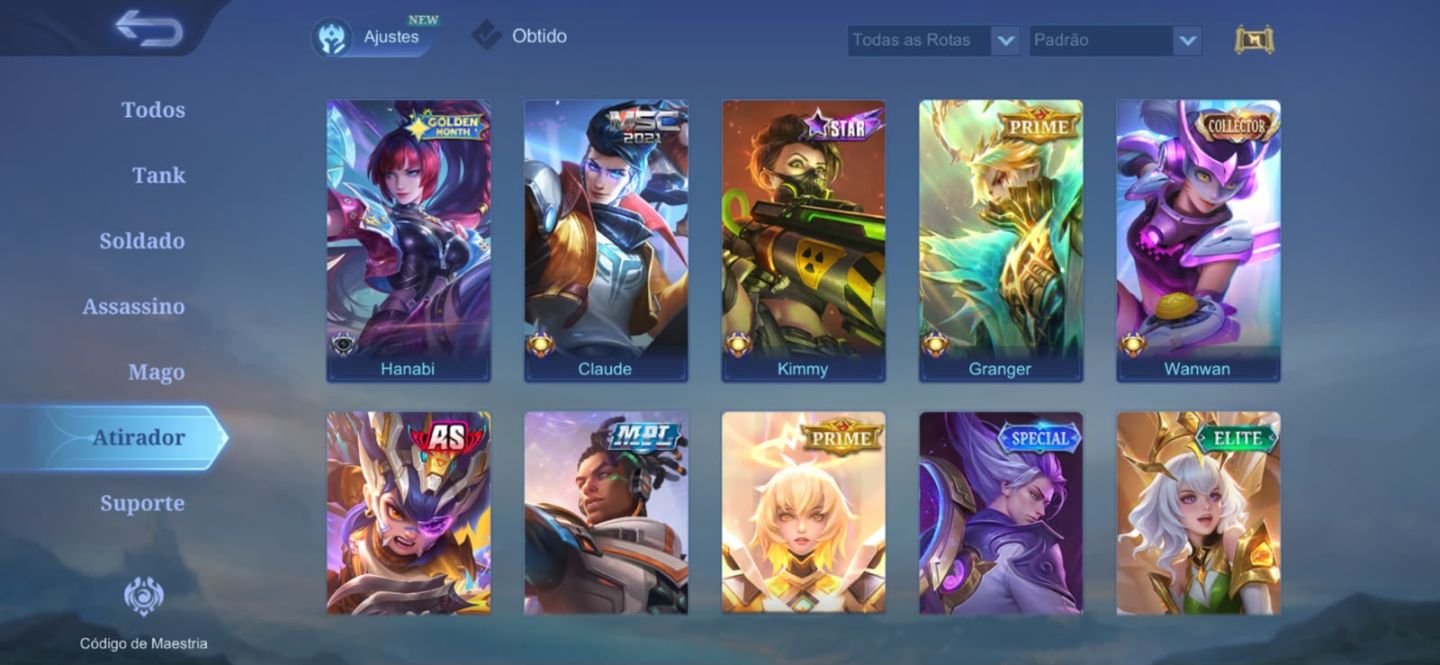 CONTA MOBILE LEGENDS COM TODOS OS HERÓIS E EMBLEMA FULL